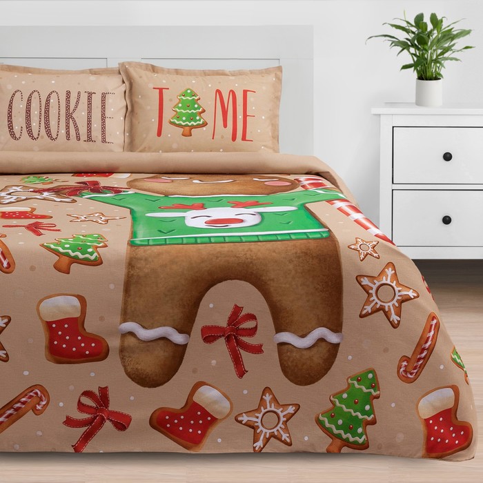 

Комплект: пододеяльник и 2 наволочки Cookie time 175*215 см/50*70 см - 2 шт