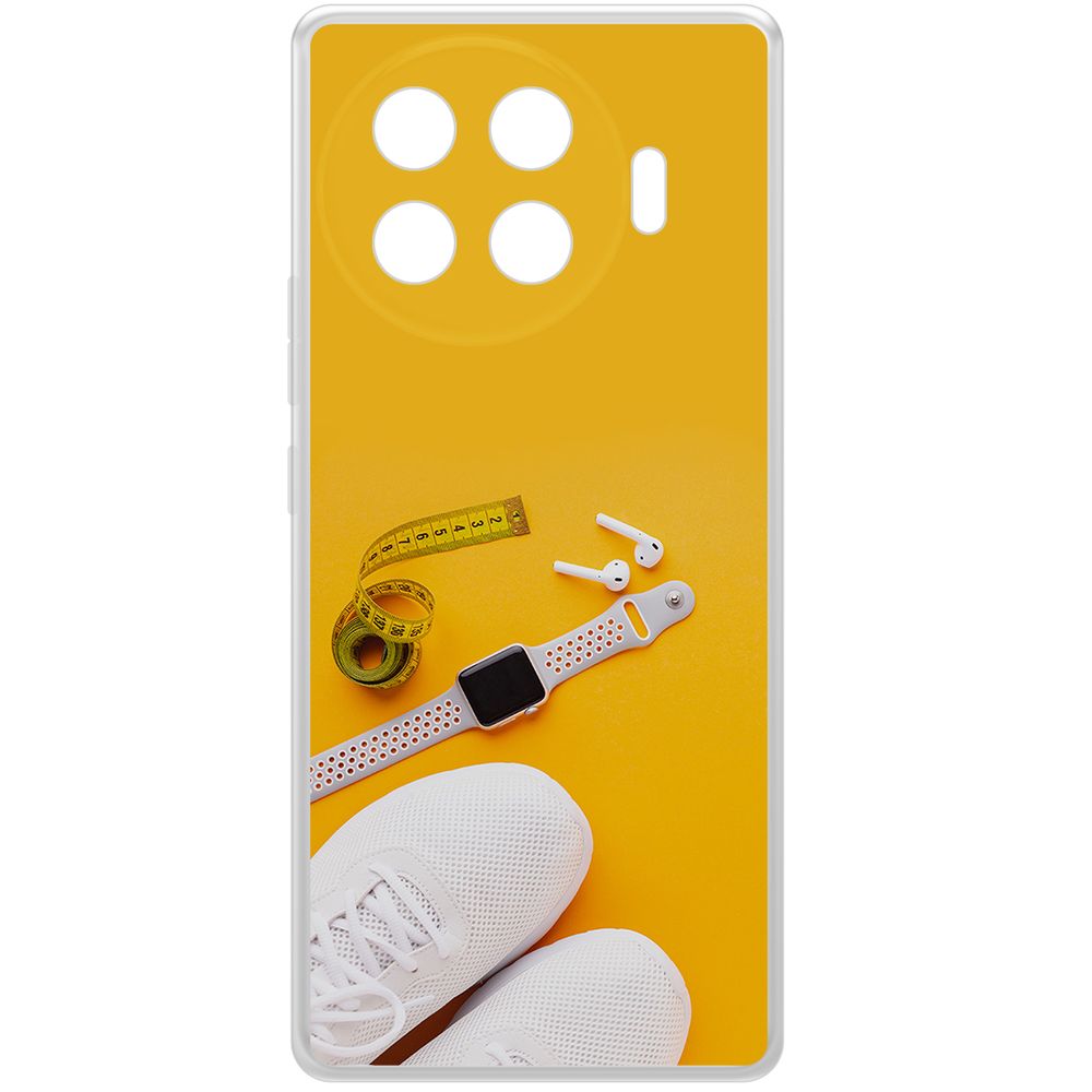 

Чехол-накладка Krutoff Clear Case Кроссовки женские Фитнес для TECNO Spark 20 Pro+, Прозрачный