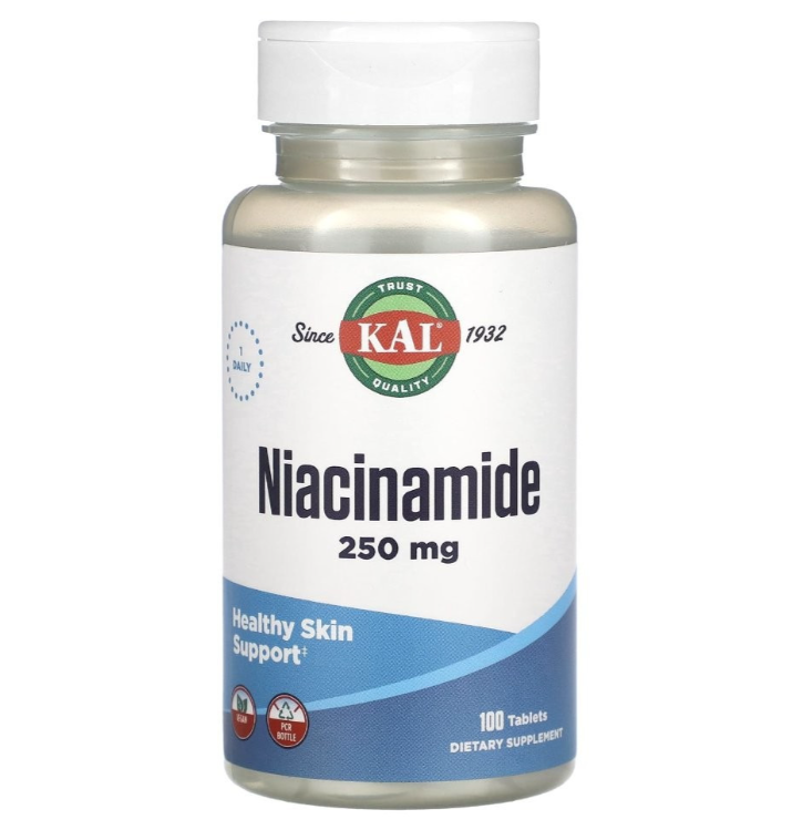 

Niacinamide KAL таблетки 250 мг 100 шт., Niacinamide 100ct 250mg