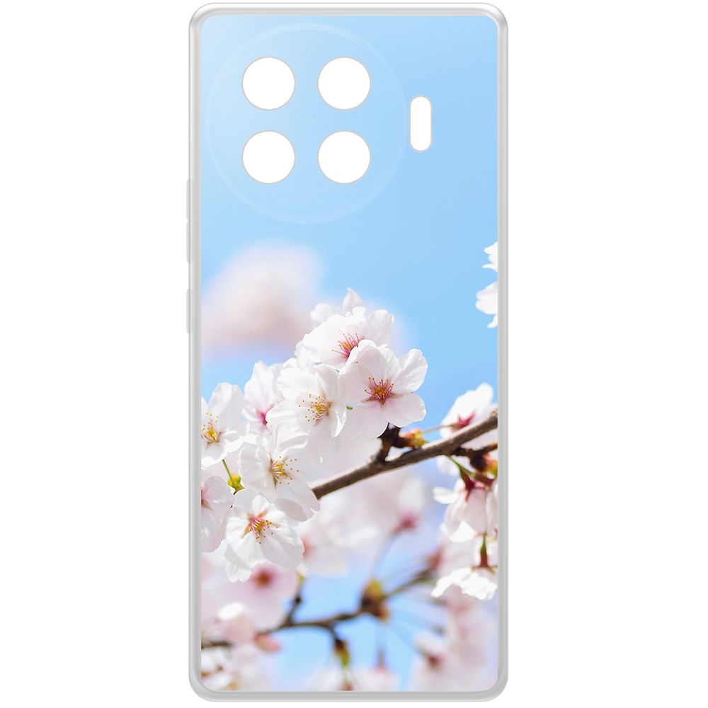 

Чехол-накладка Krutoff Clear Case Цветение для TECNO Spark 20 Pro+, Прозрачный