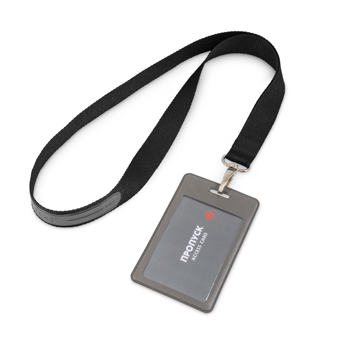 

Бейдж для пропуска, держатель бейджик для школьника Flexpocket EK-3V-L157/Серый, EK-3V-L157
