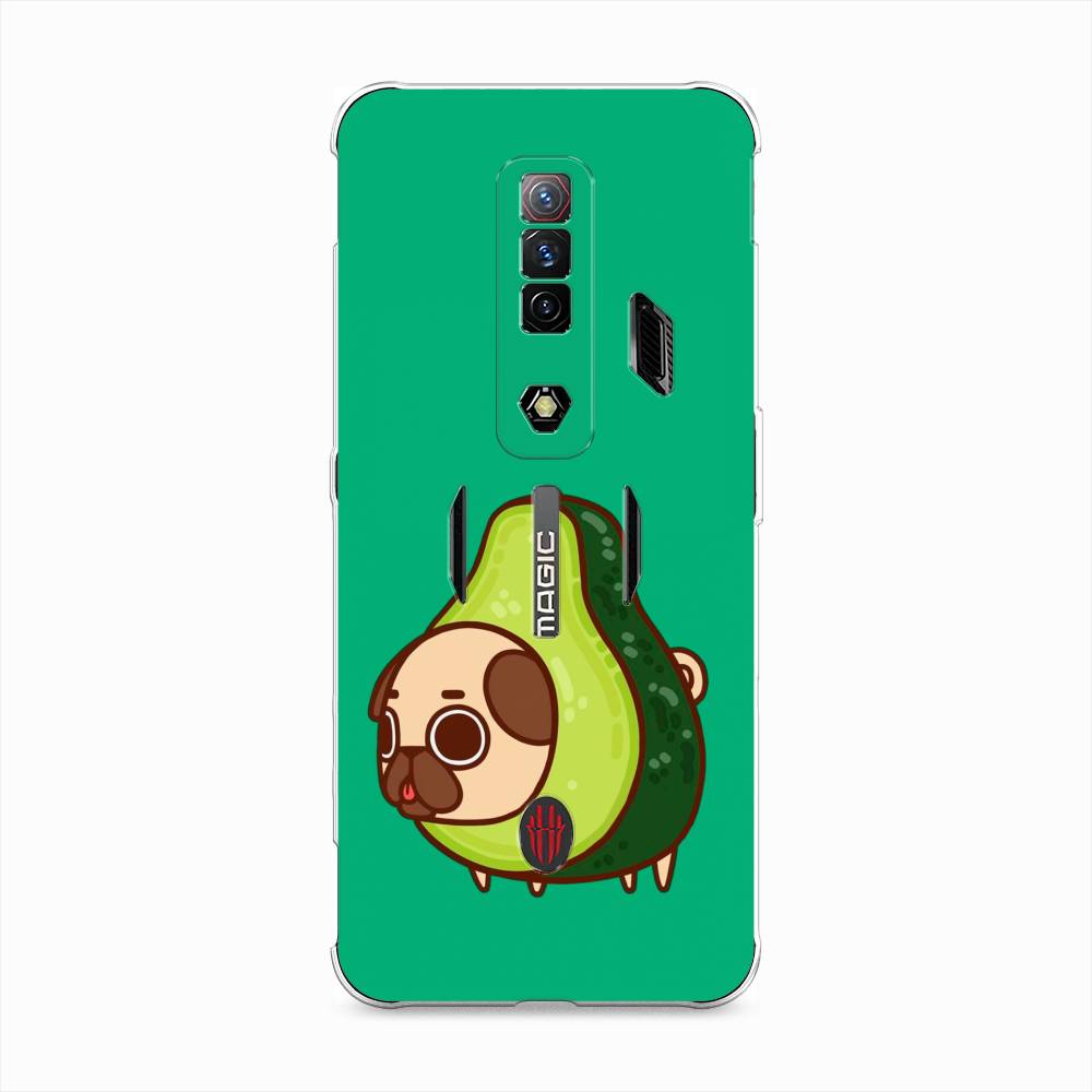 

Чехол на ZTE Nubia Red Magic 7S "Мопс авокадик", Зеленый, 136350-1