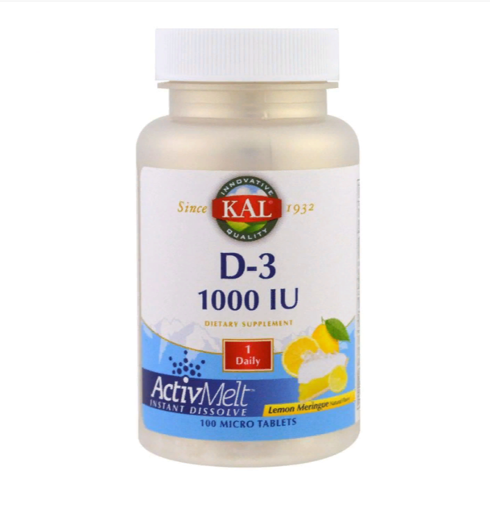 D-3 1000 IU KAL ActivMelt таблетки 25 мкг 100 шт.