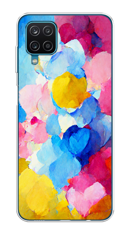 

Чехол на Samsung Galaxy A12/M12 "Яркие пятна", Синий;голубой;желтый;розовый, 2102650-1