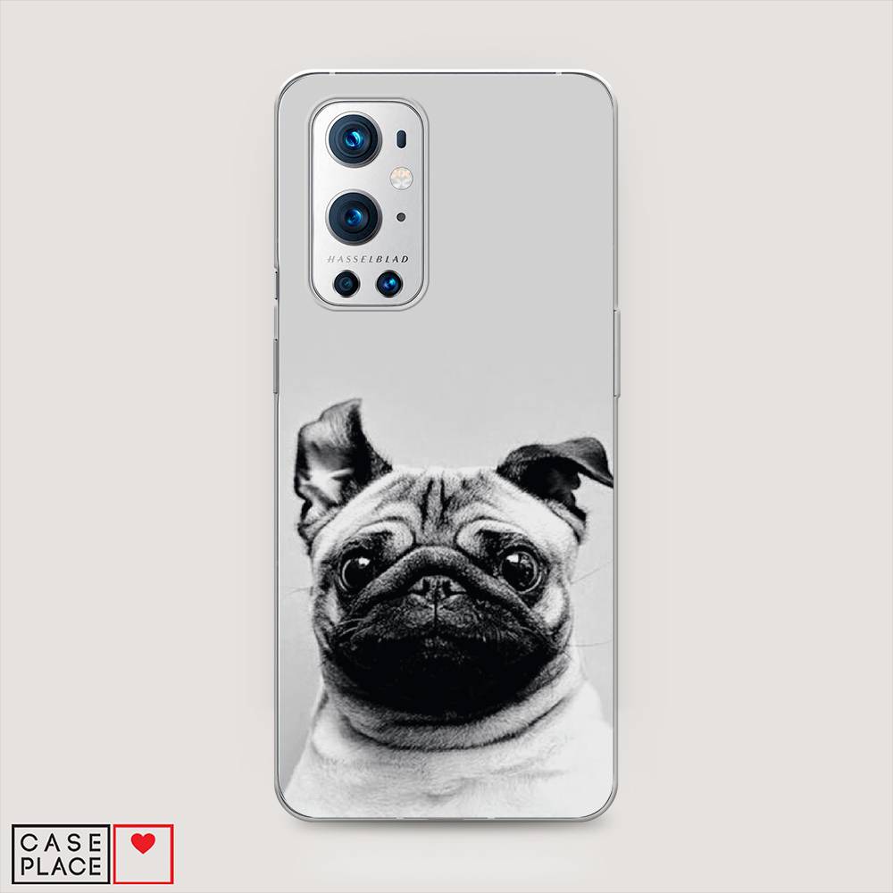 

Чехол Awog на OnePlus 9 Pro / ВанПлас 9 Pro "Ушастый мопс", Серый, 151550-1