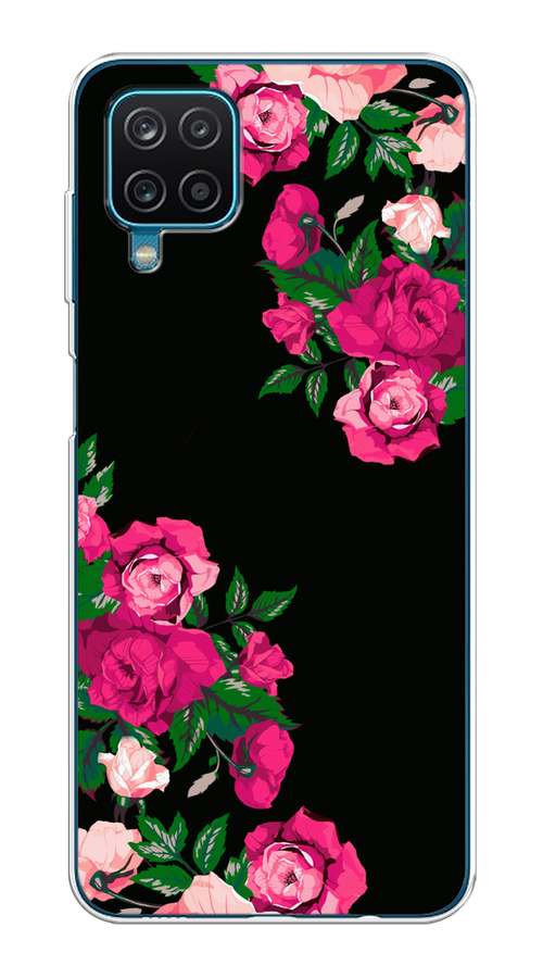 

Чехол на Samsung Galaxy A12/M12 "Розы фуксия", Черный;розовый;зеленый, 2102650-1