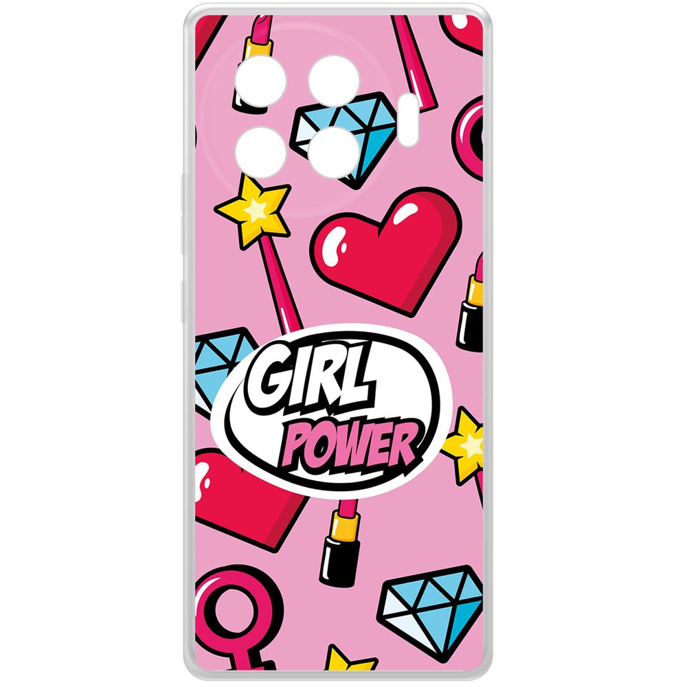 

Чехол-накладка Krutoff Clear Case Girl Power для TECNO Spark 20 Pro+, Прозрачный
