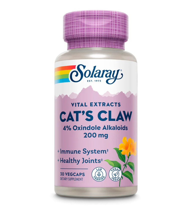 Купить Cat's Claw Bark Extract, 30ct 200mg, Cats Claw Bark Extract Solaray капсулы 200 мг 30 шт.