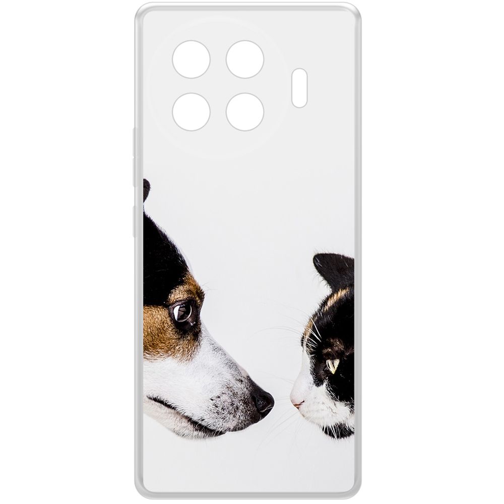 

Чехол-накладка Krutoff Clear Case Собаки против кошек для TECNO Spark 20 Pro+, Прозрачный