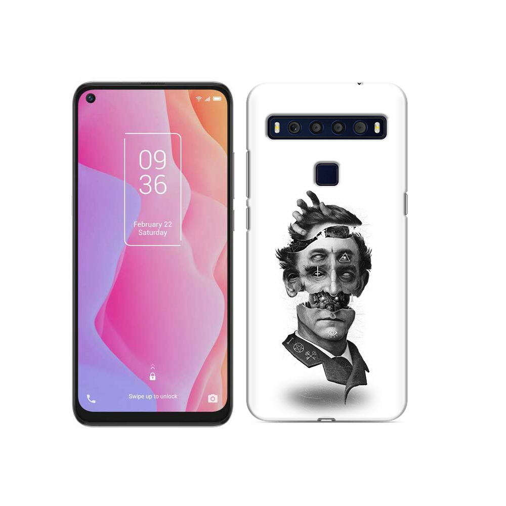 

Чехол MyPads Tocco для TCL 10L страшное лицо абстракция, Прозрачный, Tocco