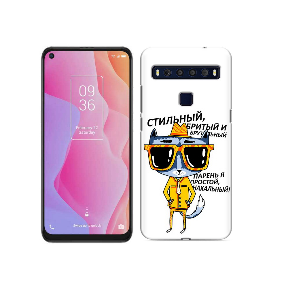 

Чехол MyPads Tocco для TCL 10L стильный кот, Прозрачный, Tocco