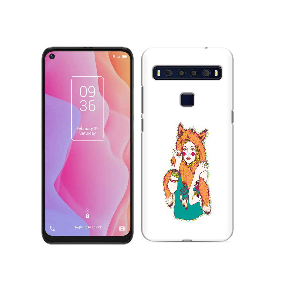 

Чехол MyPads Tocco для TCL 10L Девушка лиса, Прозрачный, Tocco