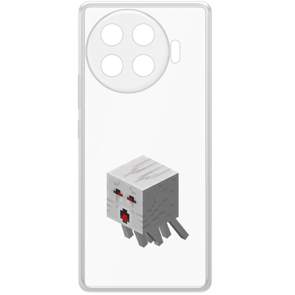 

Чехол-накладка Krutoff Clear Case Minecraft-Гаст для TECNO Spark 20 Pro+, Прозрачный