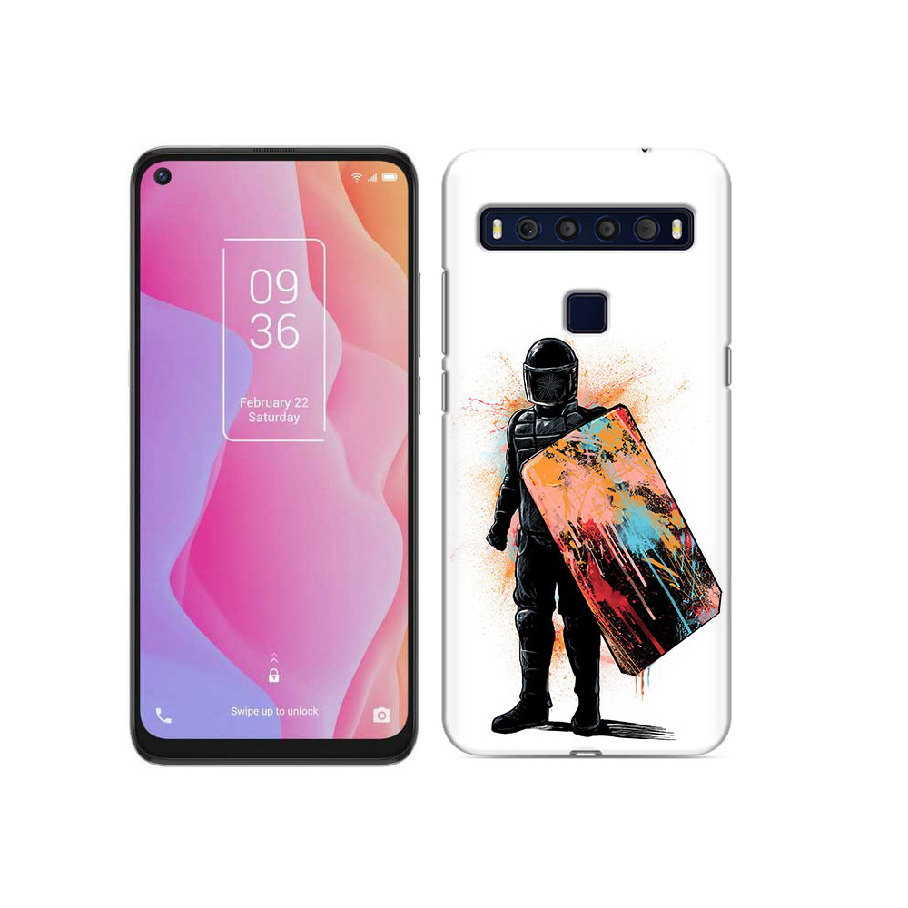 

Чехол MyPads Tocco для TCL 10L солдат с красочным щитом, Прозрачный, Tocco