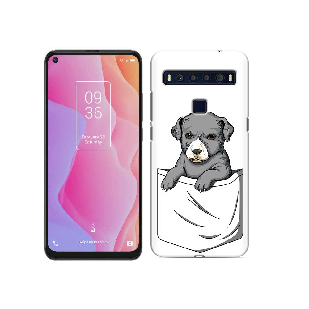 

Чехол MyPads Tocco для TCL 10L собачка в кармане, Прозрачный, Tocco