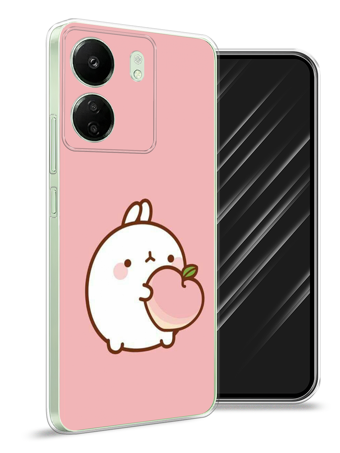 

Чехол Awog на Xiaomi Redmi 13C "Кролик с персиком", Розовый;бежевый, 320550-1