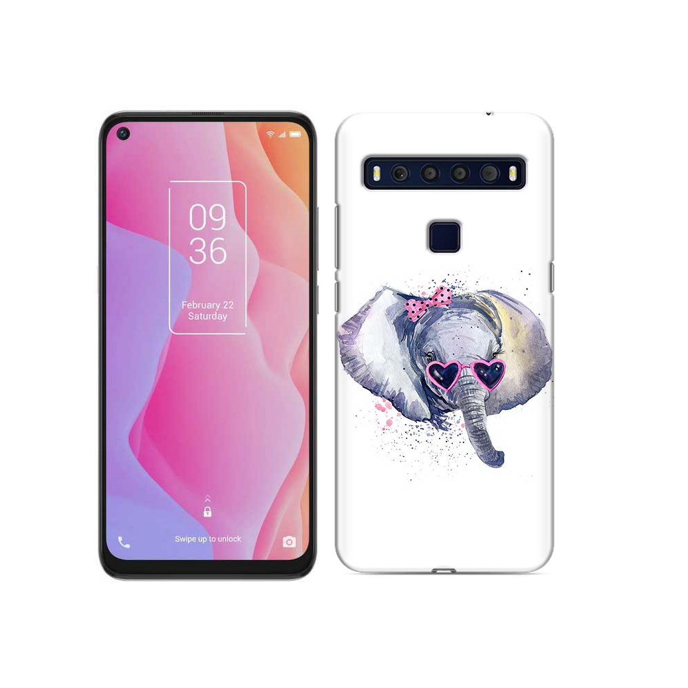 

Чехол MyPads Tocco для TCL 10L слоник в очках, Прозрачный, Tocco