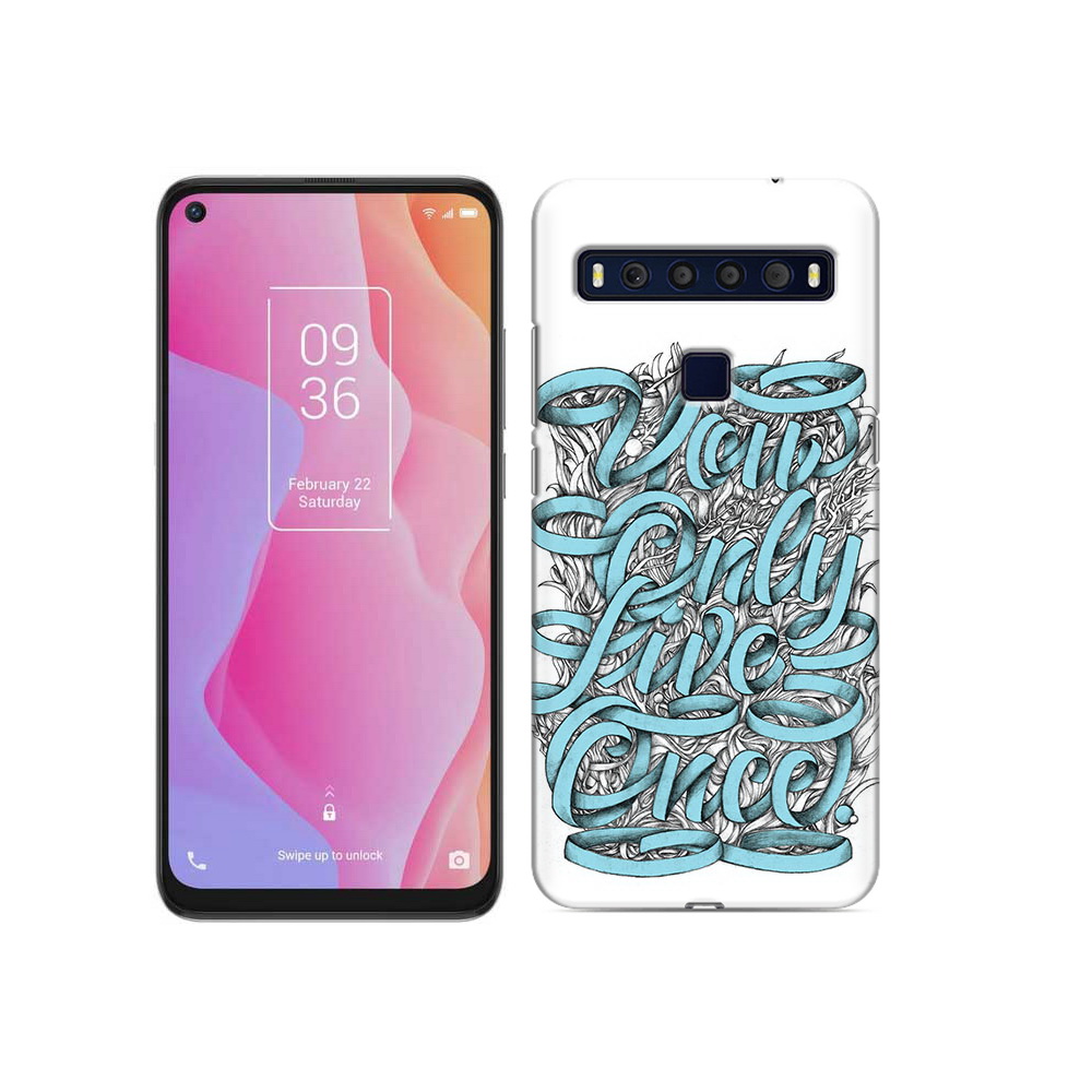 

Чехол MyPads Tocco для TCL 10L слова из ленты абстракция, Прозрачный, Tocco