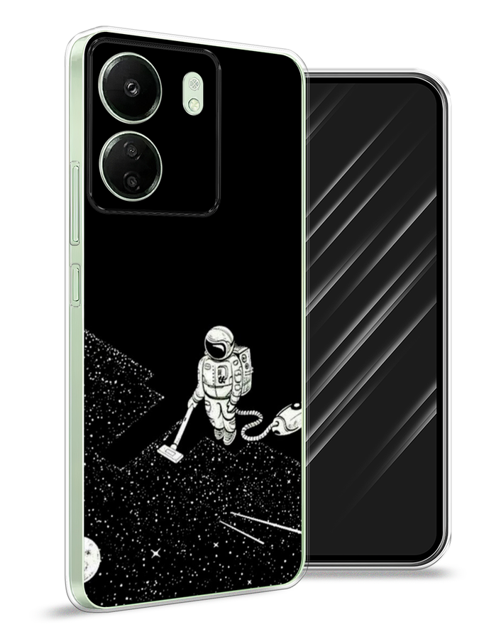 

Чехол Awog на Xiaomi Redmi 13C "Космонавт с пылесосом", Белый, 320550-1
