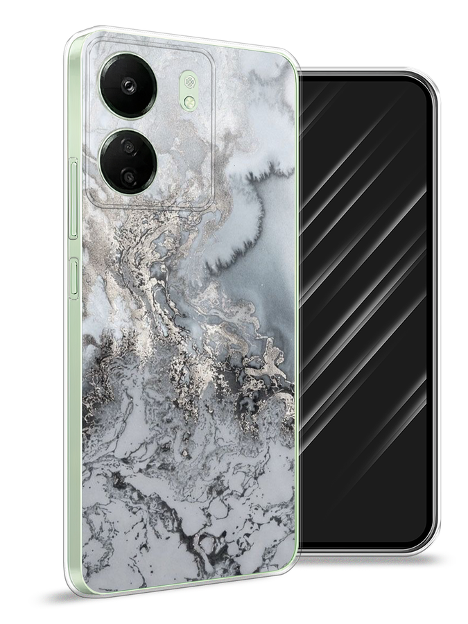

Чехол Awog на Xiaomi Redmi 13C "Морозная лавина серая", Серый;серебристый, 320550-1