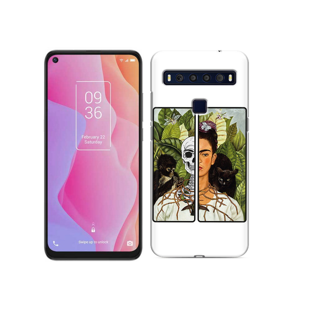 

Чехол MyPads Tocco для TCL 10L сдвоенная картинка девушка скелет, Прозрачный, Tocco