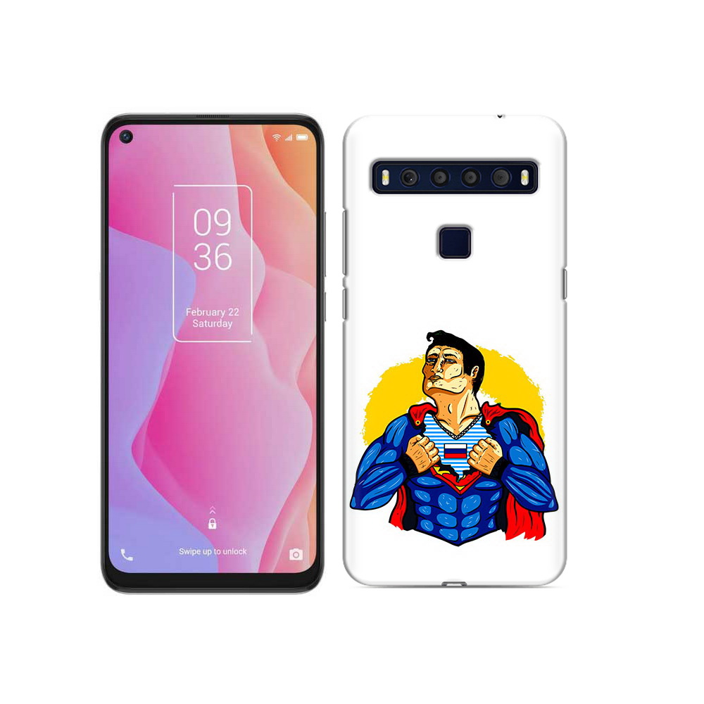 

Чехол MyPads Tocco для TCL 10L русский супермен, Прозрачный, Tocco