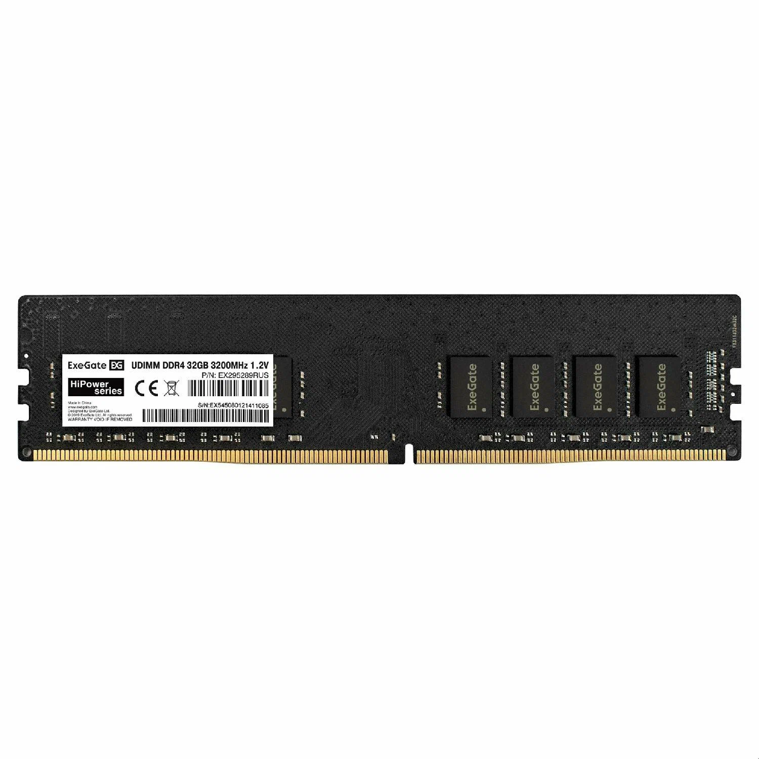 

Оперативная память EXEGATE (EX295289RUS), DDR4 1x32Gb, 3200MHz