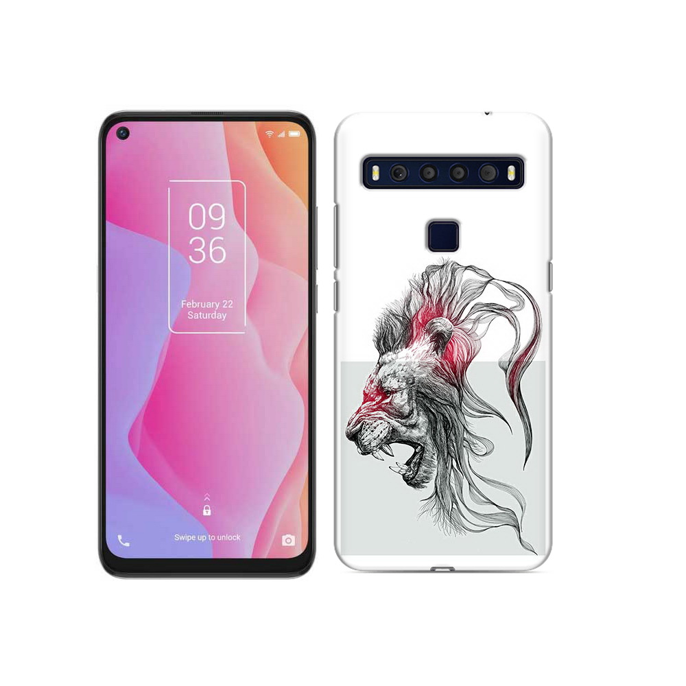 

Чехол MyPads Tocco для TCL 10L разъяренный лев, Прозрачный, Tocco