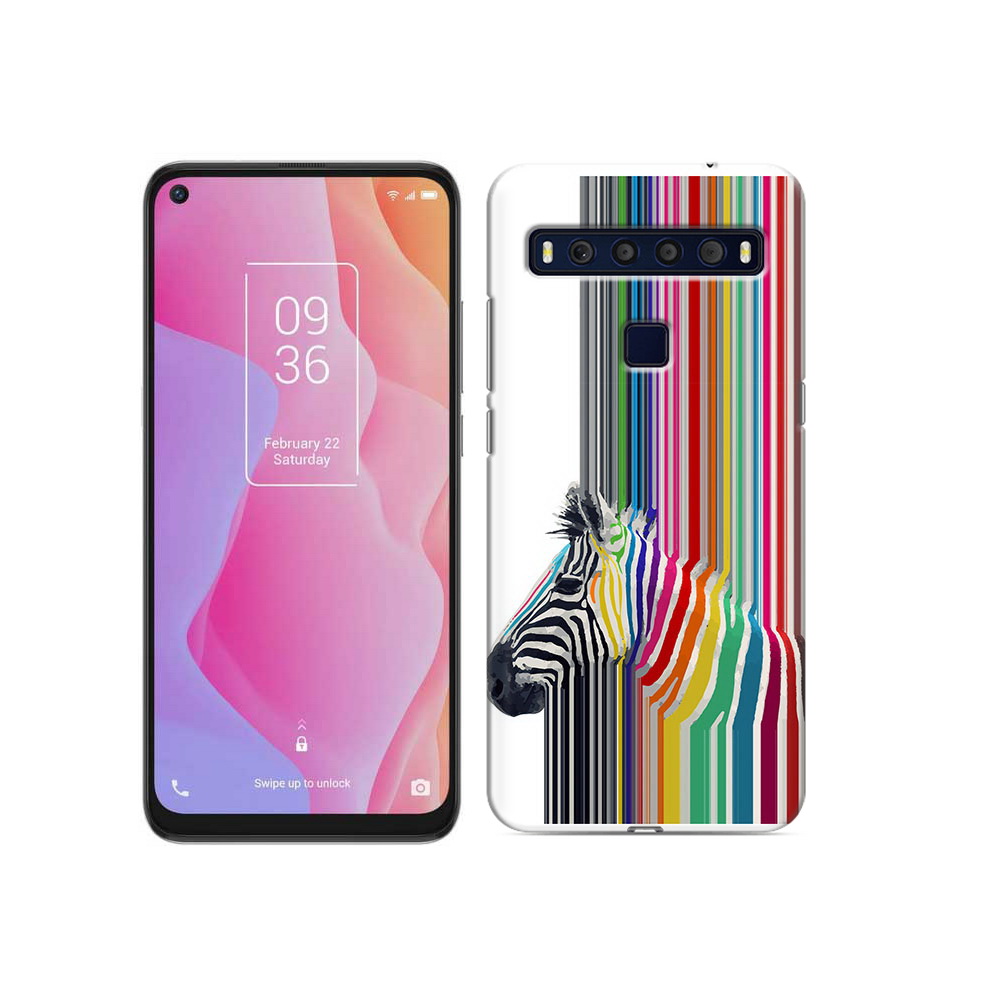 

Чехол MyPads Tocco для TCL 10L радужная зебра, Прозрачный, Tocco