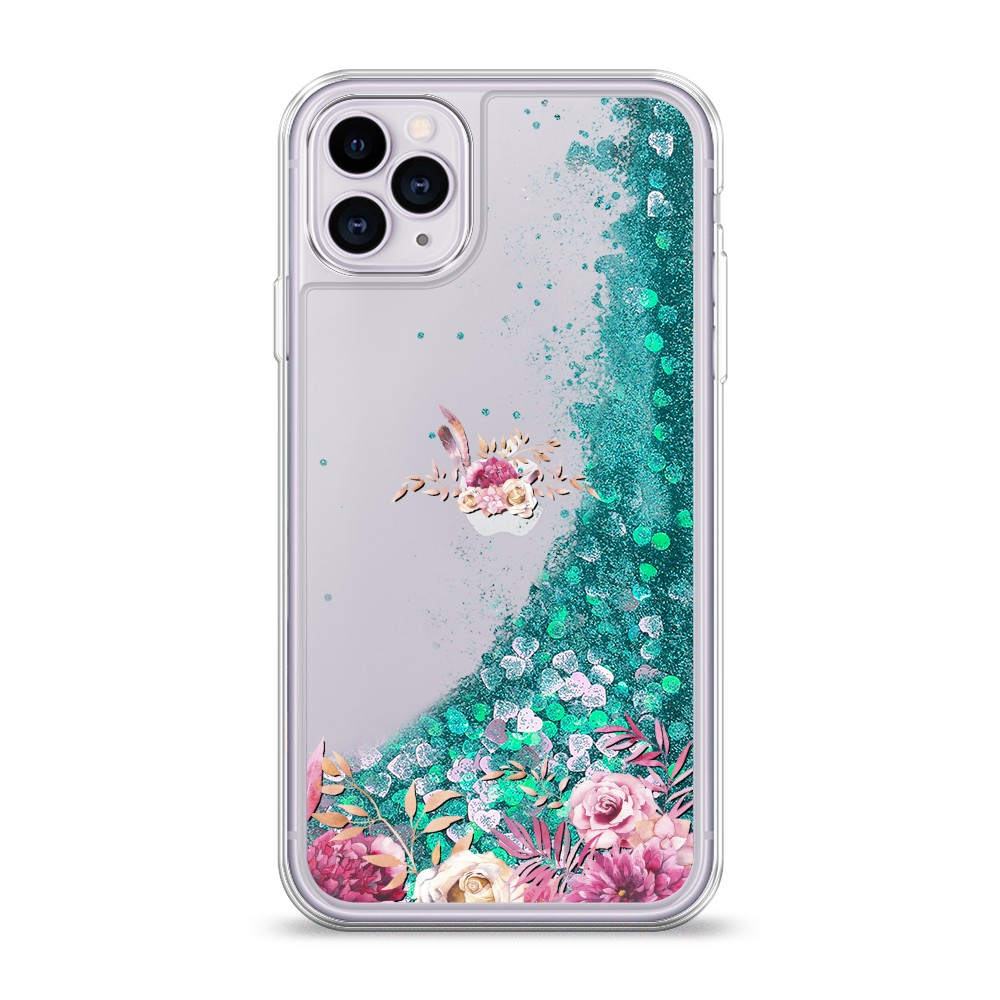 

Жидкий чехол с блестками "Нежные розовые цветы" на Apple iPhone 11 Pro, 12395-1