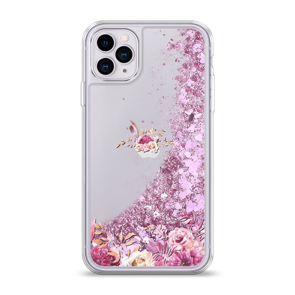 

Жидкий чехол с блестками "Нежные розовые цветы" на Apple iPhone 11 Pro, 12394-1
