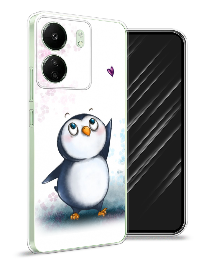 

Чехол Awog на Xiaomi Redmi 13C "Пингвин и сердечко", Белый, 320550-1