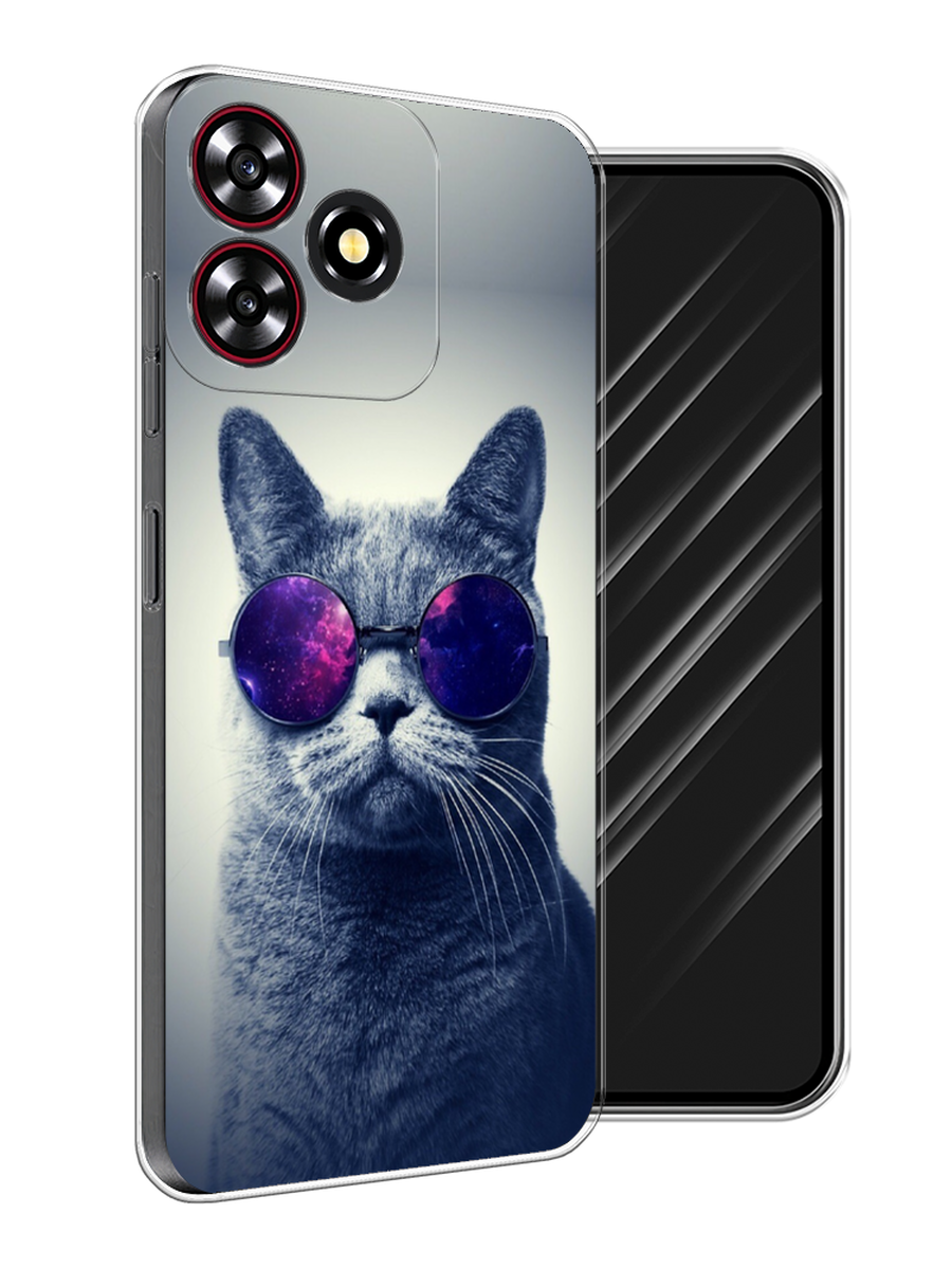 

Чехол Awog на ZTE Blade V50 Smart "Космический кот", Бордовый, 136550-1