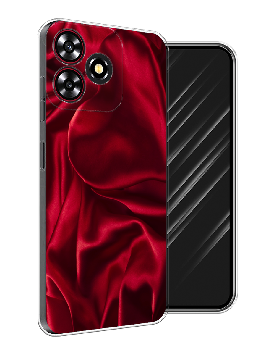 

Чехол Awog на ZTE Blade V50 Smart "Текстура красный шелк", 136550-1