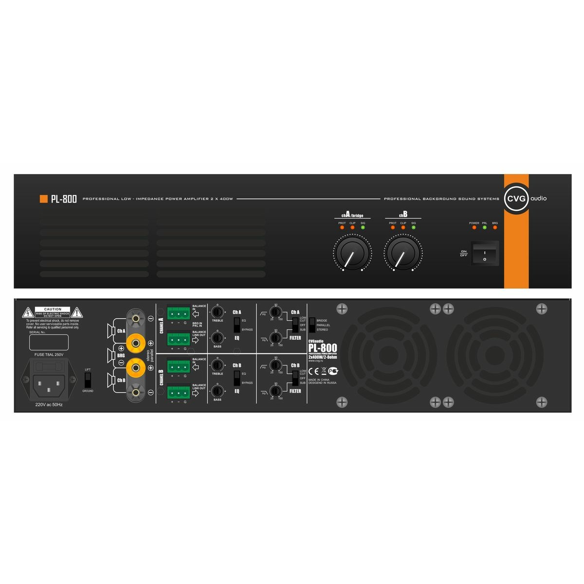 

Усилитель трансляционный низкоомный CVGaudio PL-800, PL-800