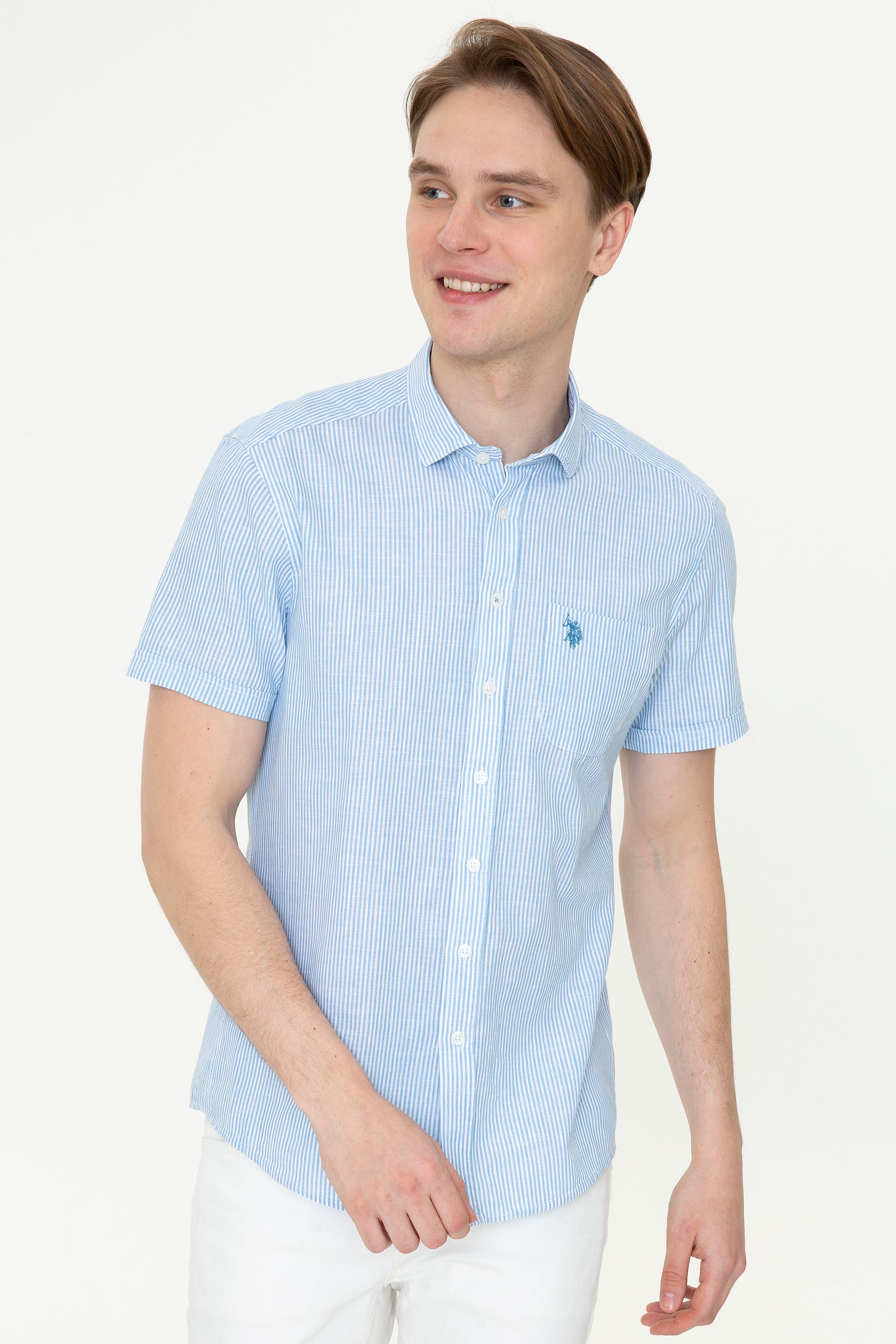 

Рубашка мужская U.S. POLO Assn. G081SZ0040KERTON20Y голубая XS, G081SZ0040KERTON20Y