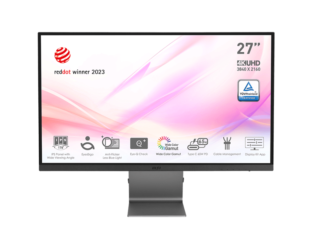

27" Монитор MSI Modern MD271UL серый 60Hz 3840x2160 IPS, Modern MD271UL