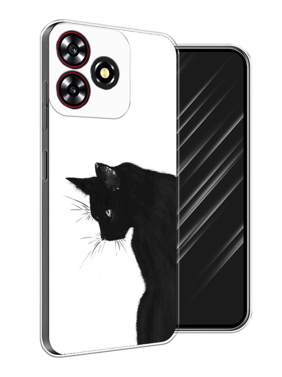 

Чехол Awog на ZTE Blade V50 Smart "Black cat", Черный;белый, 136550-1