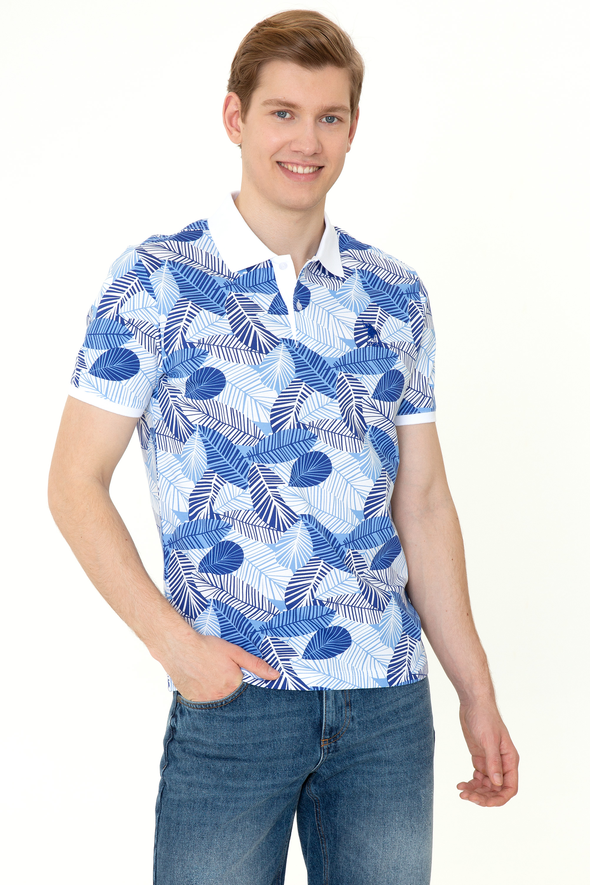 

Футболка мужская U.S. POLO Assn. G081GL0110WAGA синяя XS, Голубой, G081GL0110WAGA