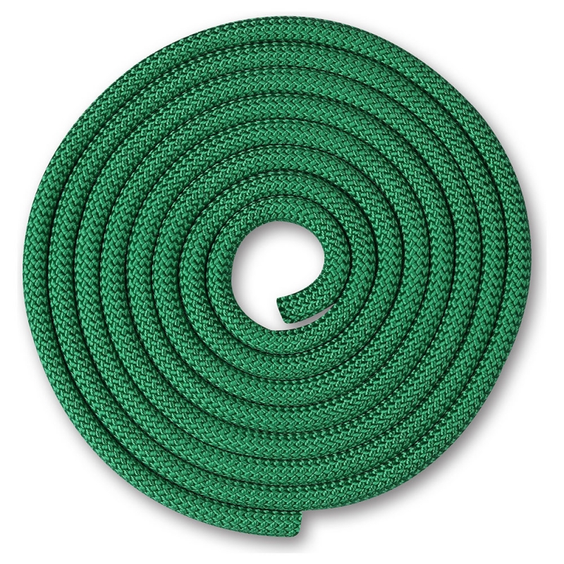 фото Скакалка гимнастическая indigo арт.sm-121-gr, утяжеленная, 150г, длина 2, 5м, шнур, зелены