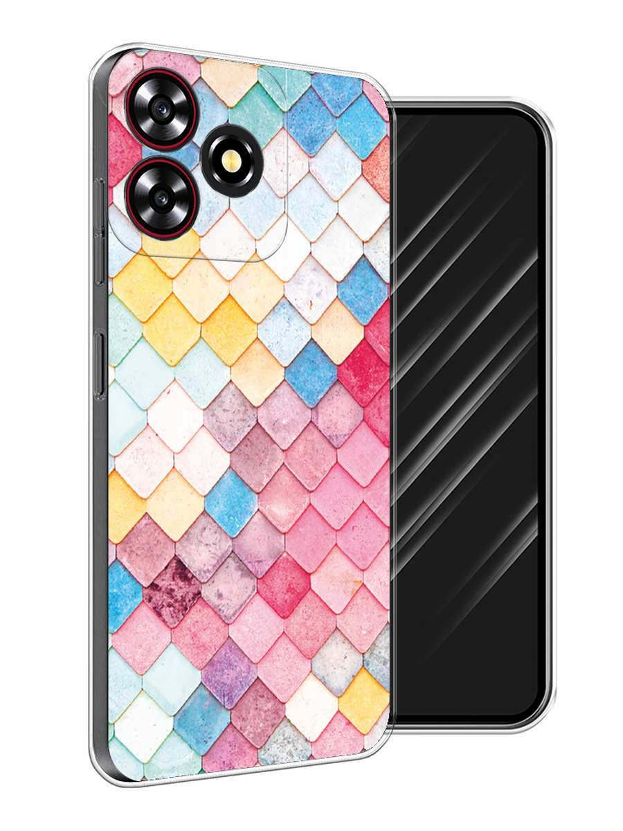 

Чехол Awog на ZTE Blade V50 Smart "Нежные ромбики", Красный, 136550-1