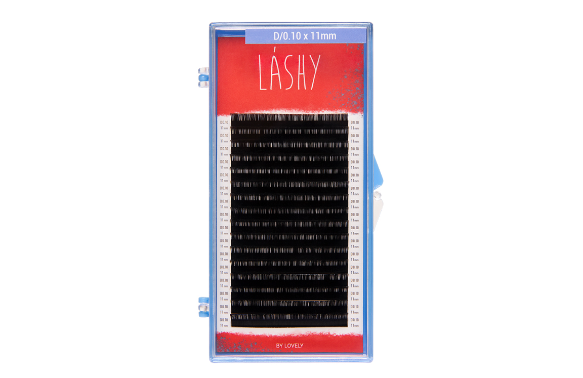 

Ресницы Lashy Lovely чёрные 16 линий L 0.10 7-12 мм, Черный, 4627201824875