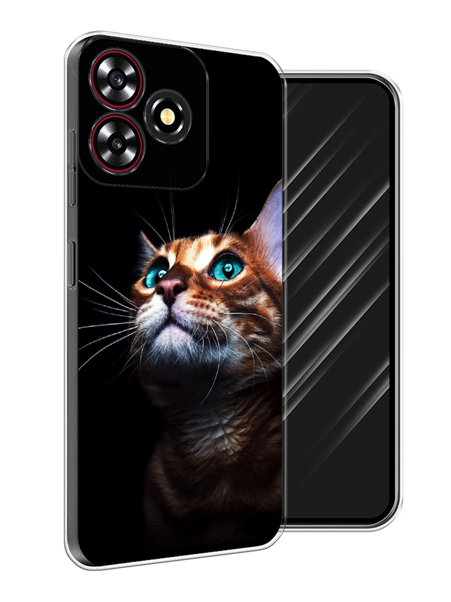 

Чехол Awog на ZTE Blade V50 Smart "Мечтательный кот", Коричневый, 136550-1