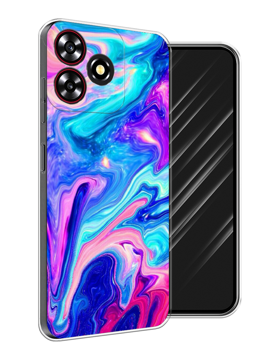 

Чехол Awog на ZTE Blade V50 Smart "Потеки краски", Розовый, 136550-1