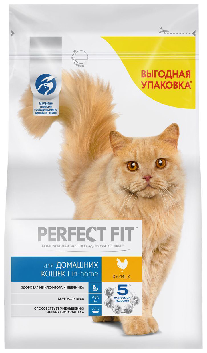 

Сухой корм для кошек Perfect Fit In-Home курица, 3 шт по 2,5 кг