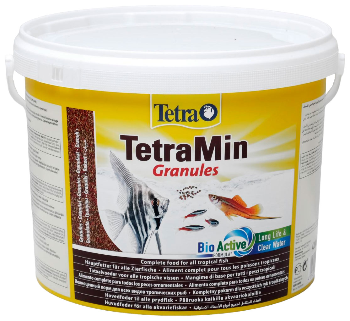 фото Tetra tetramin granules корм гранулы для всех видов рыб (10 л х 4 шт)