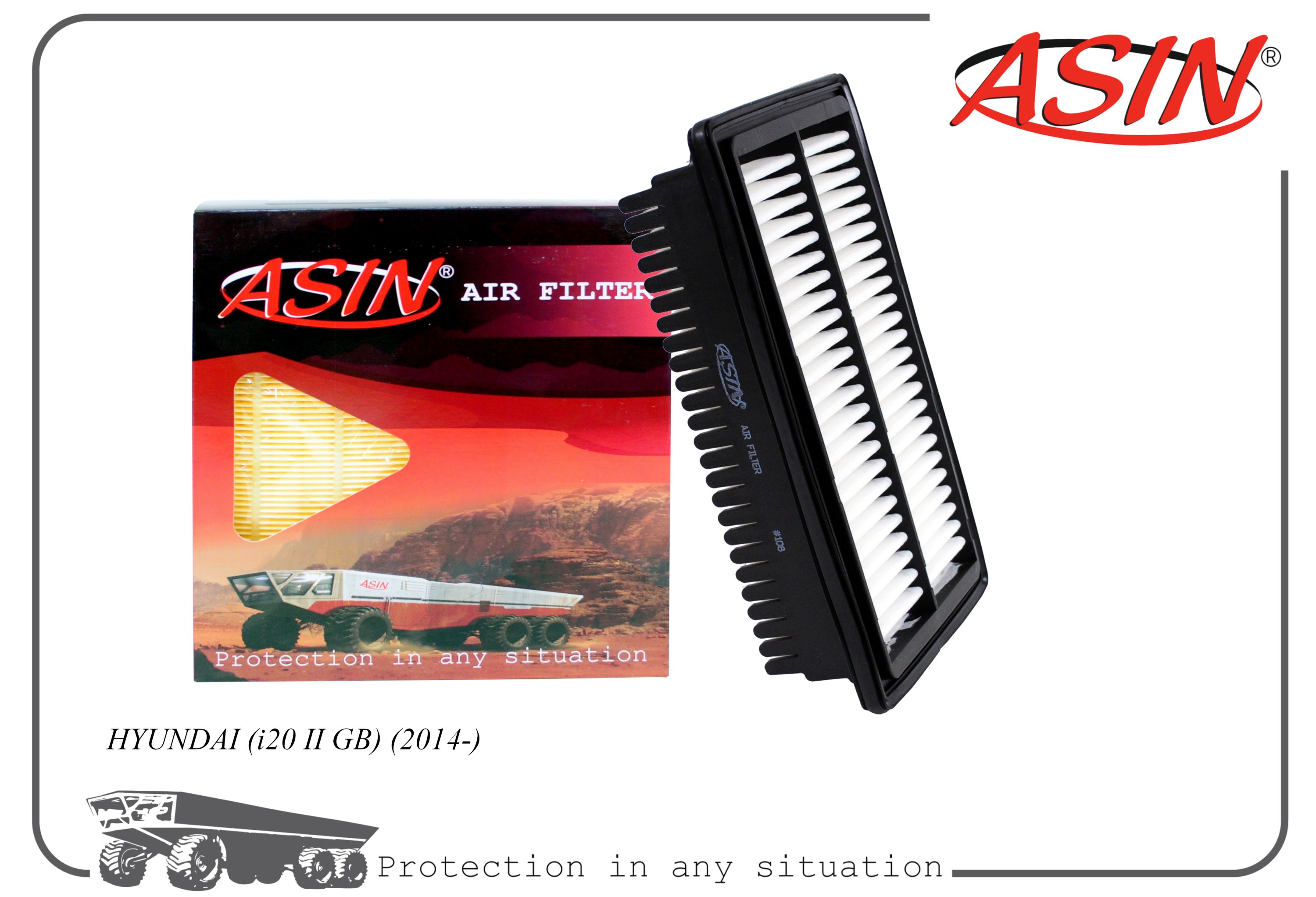 Фильтр воздушный ASIN 28113-C8000/ASIN.FA3439 для HYUNDAI i20 II GB 2014-