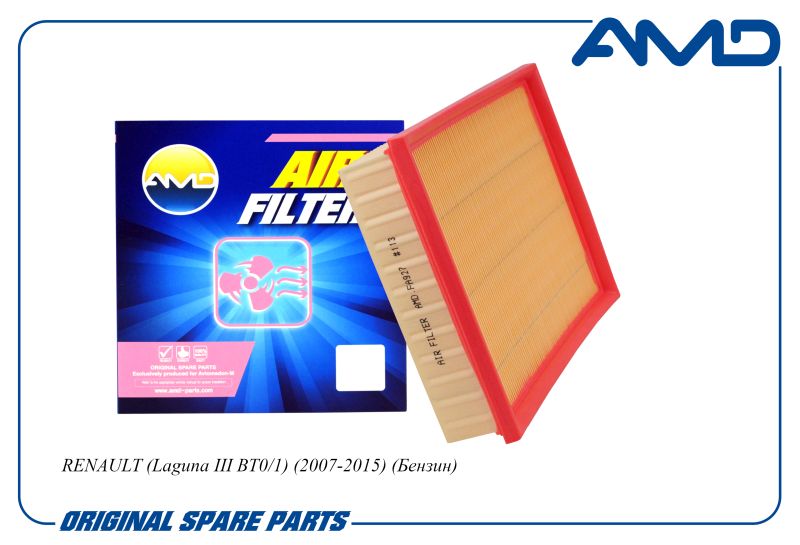

Фильтр воздушный 8200576596 AMD.FA927 AMD для RENAULT Laguna III BT0 1 2007-2015 Бензин