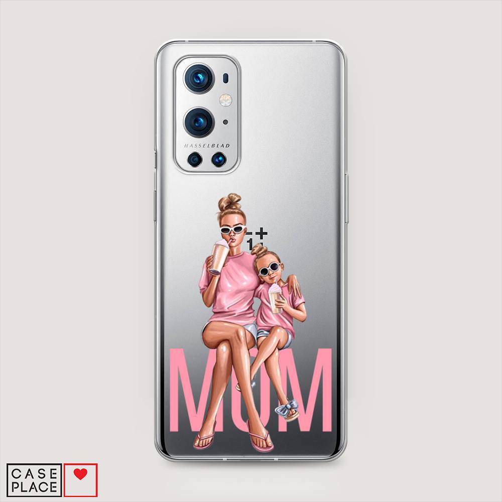 

Чехол Awog на OnePlus 9 Pro / ВанПлас 9 Pro "Lovely mom", Синий;бежевый;розовый, 151550-7