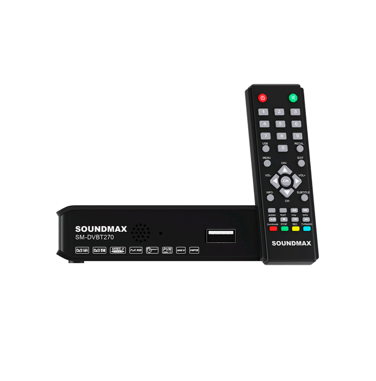 

Тюнер Soundmax SM-DVBT270 Black (5050370959434), SM-DVBT270